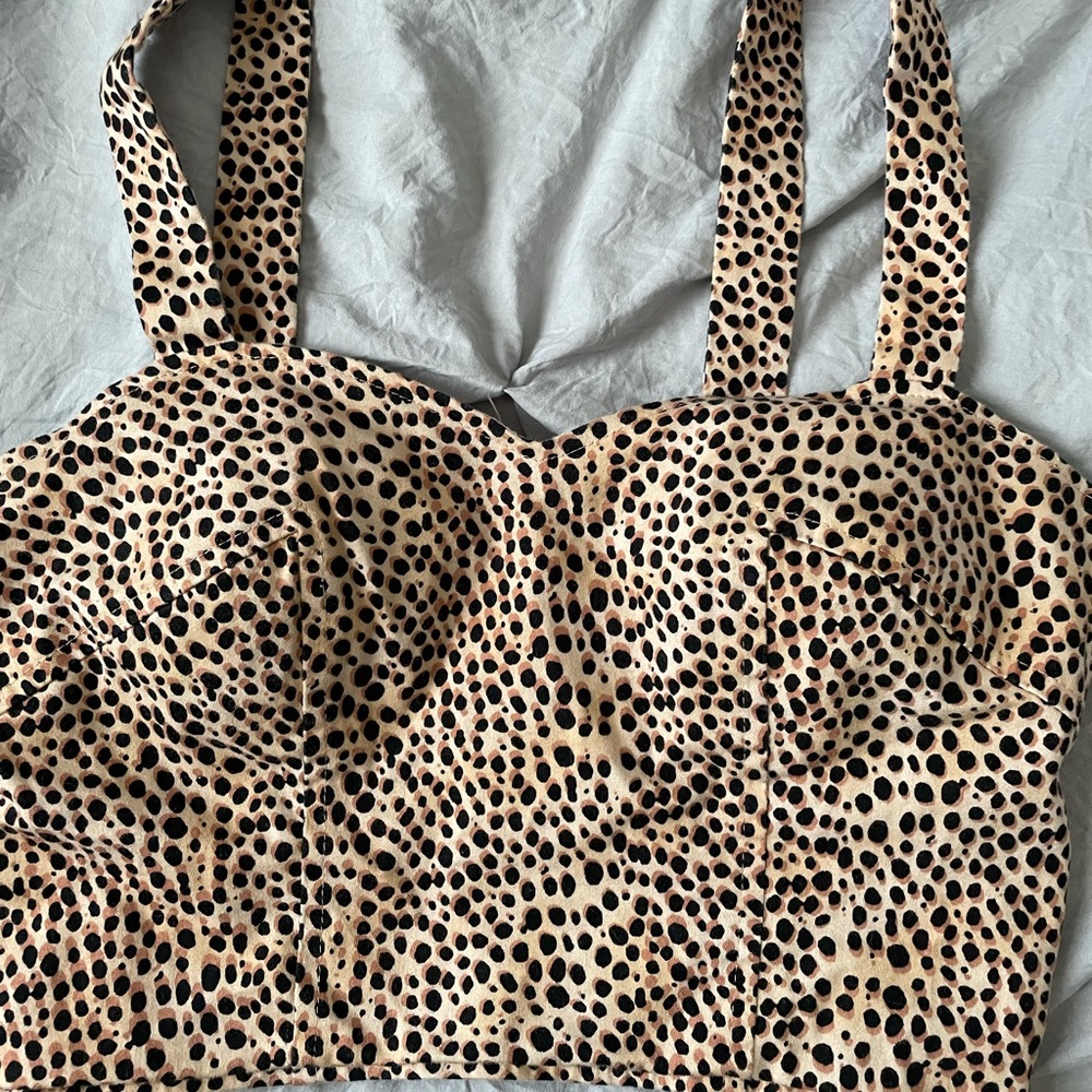 Cheetah Print Crop Top Medium